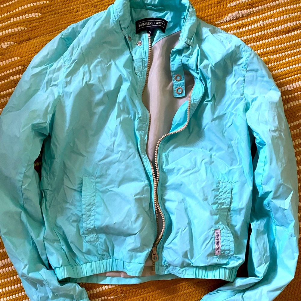 Lightweight turquoise windbreaker size small